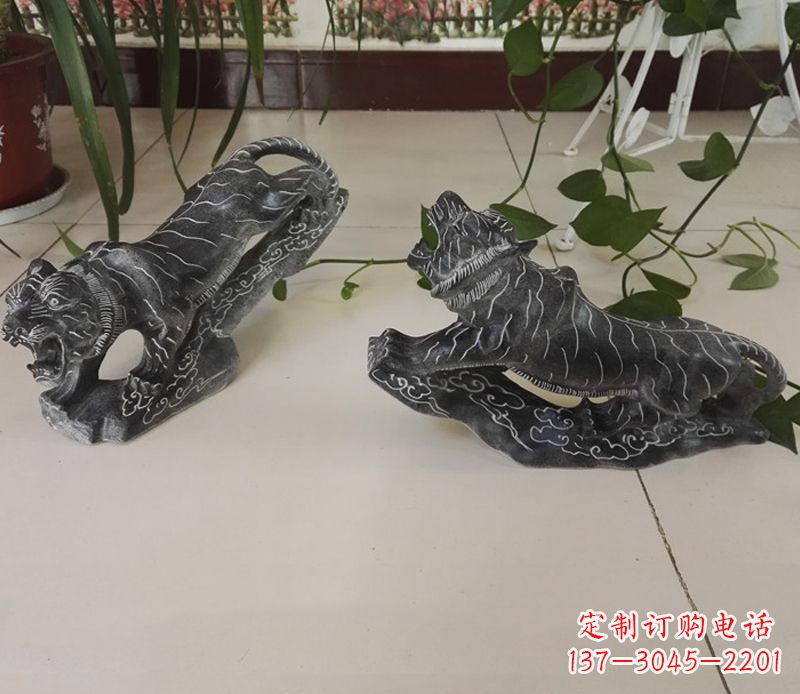 开封青石大型老虎雕塑是由中领雕塑设计制作的一…