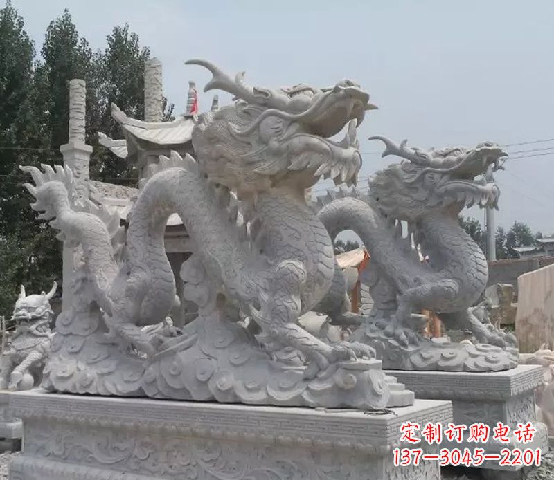 开封青石龙雕塑