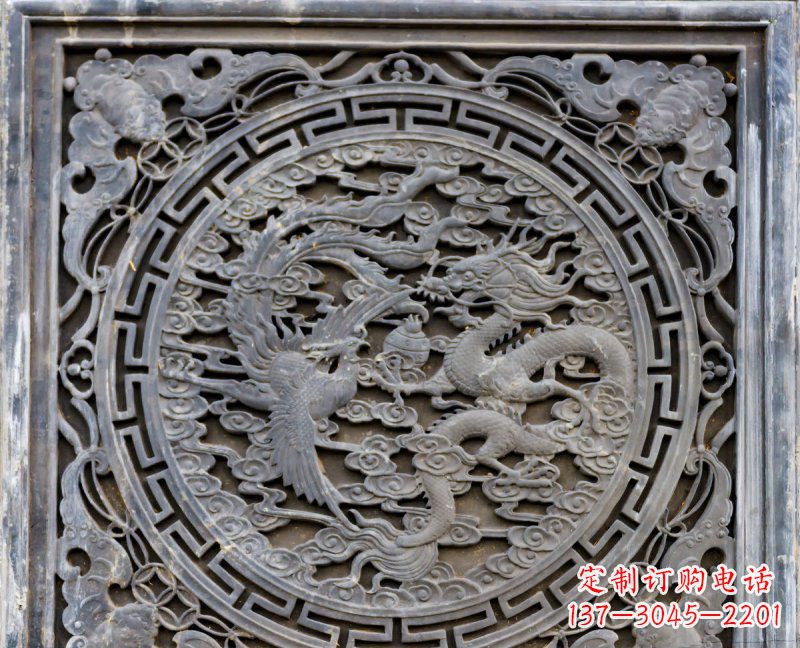 开封传统工艺青石龙雕精美绝伦