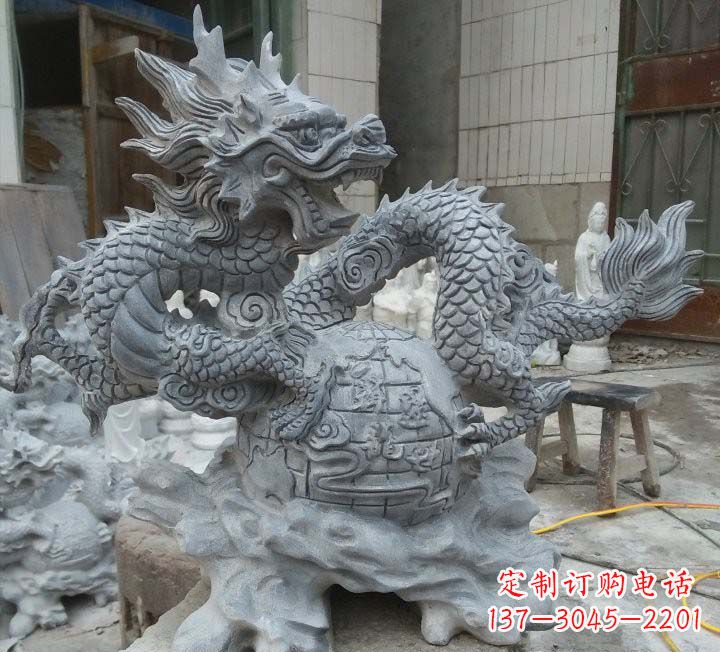 开封传统文化的艺术品——青石龙雕塑