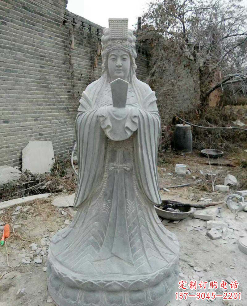 开封青石妈祖神像雕塑,传承中华民族精神