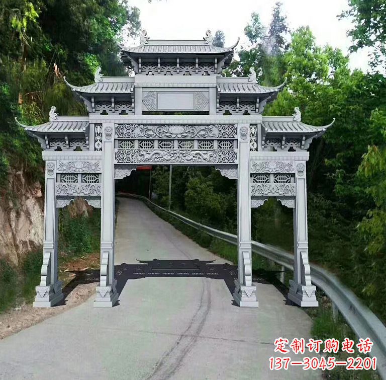 开封青石牌坊雕塑,演绎精致经典