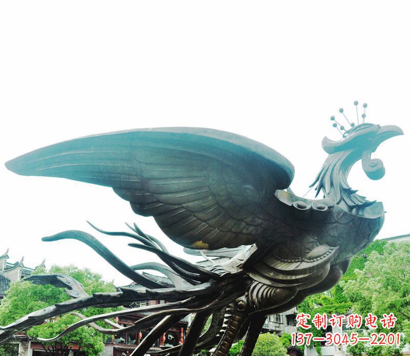 开封青铜凤凰雕塑,传承古典魅力