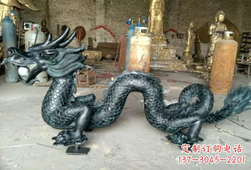 开封青铜龙戏珠专业装饰艺术雕塑