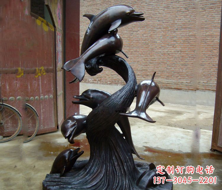 开封尊贵华丽的海豚雕塑