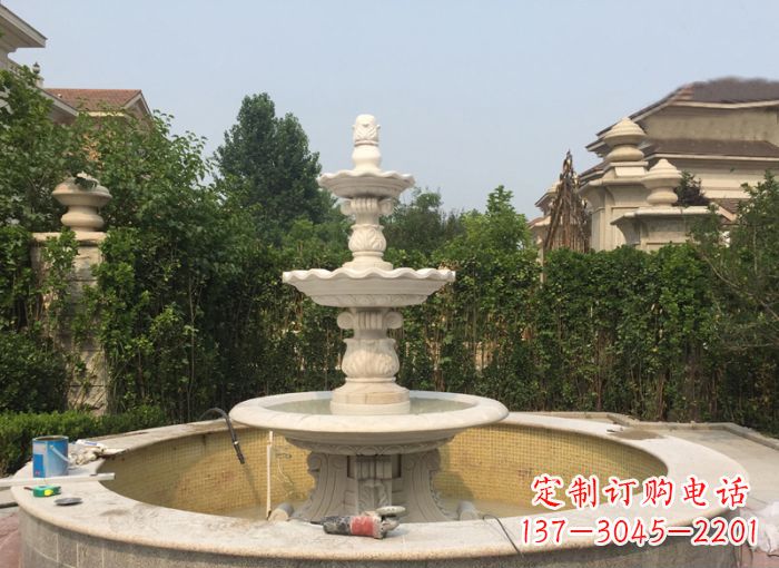 开封三层喷泉公园石雕 (2)