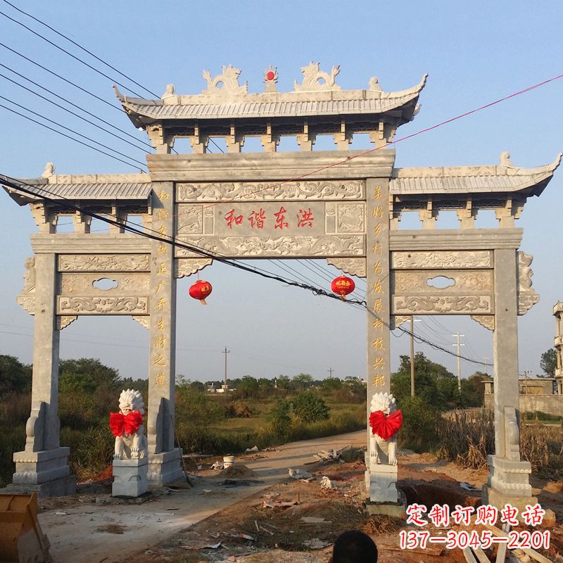 开封让你爱上石牌坊雕塑