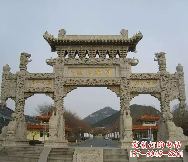 开封铭刻美好时光,中领雕塑牌坊石雕