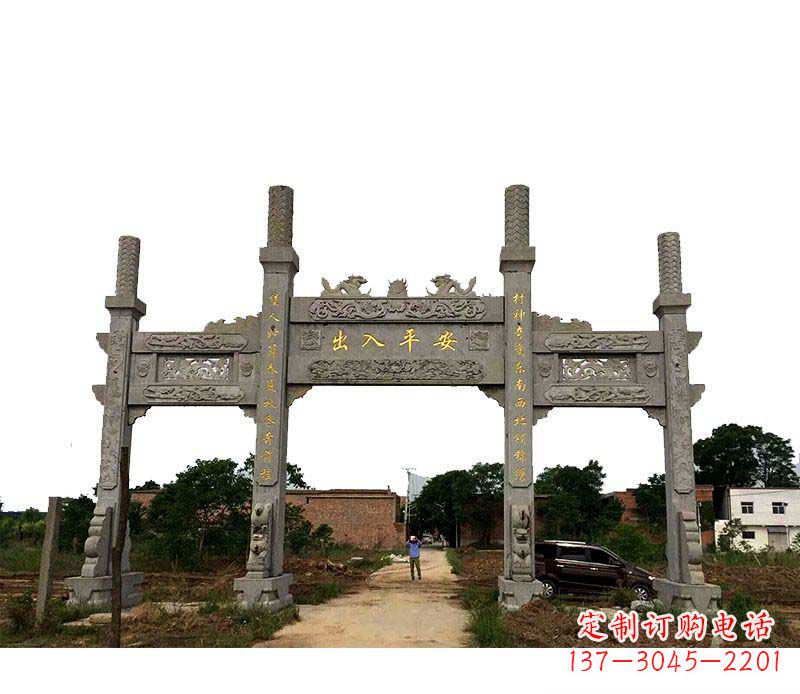 开封三门牌坊石雕——传承古文化风韵