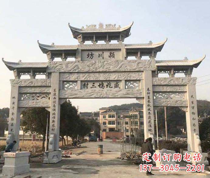 开封特色大理石牌坊雕塑