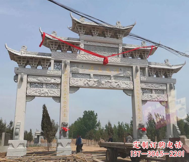 开封中领雕塑-大理石牌坊石雕