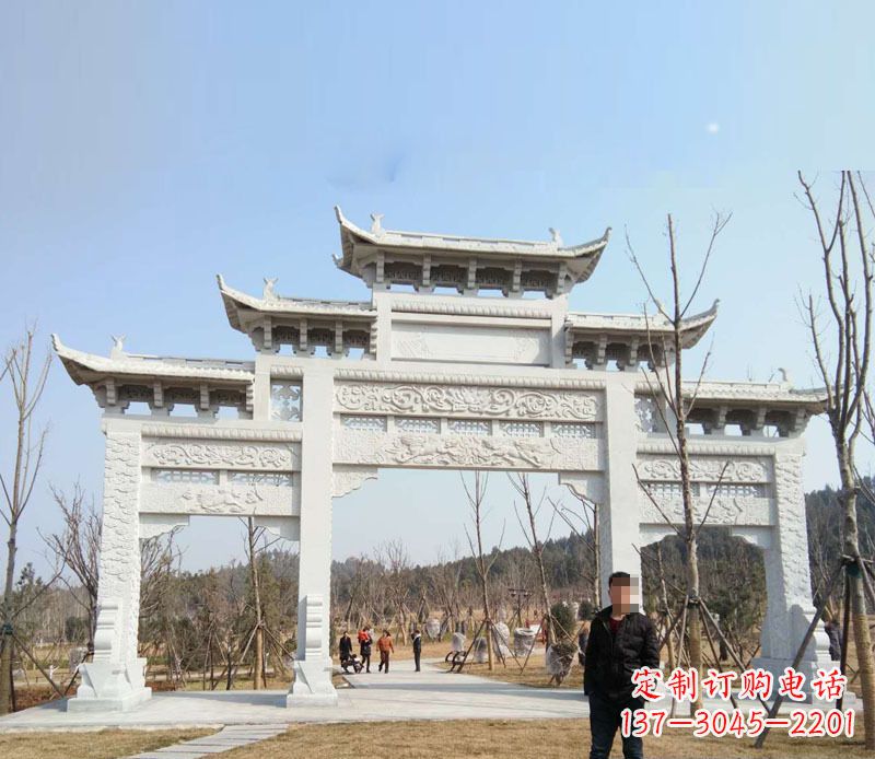开封中领雕塑-牌坊石雕精美无比