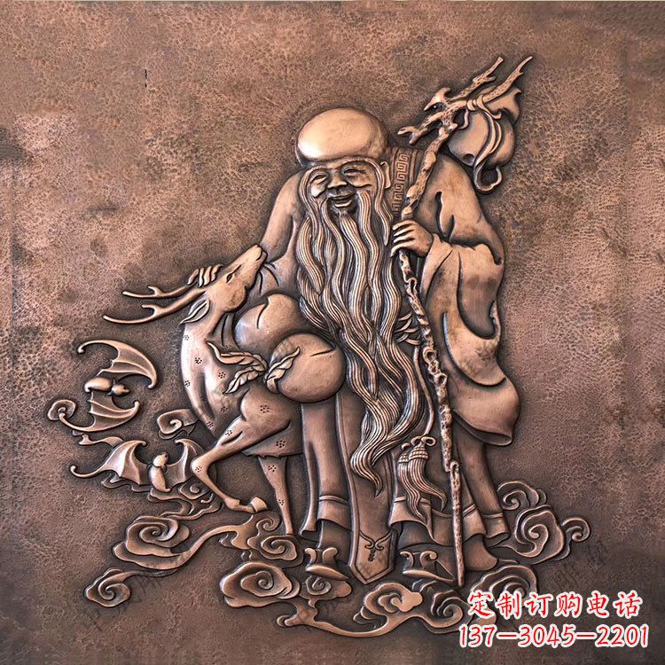 开封追求长寿的崇高象征——紫铜老寿星雕塑