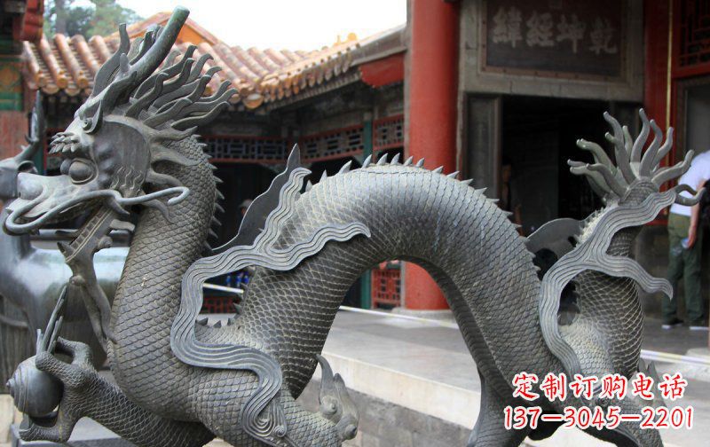 开封中领雕塑:精美神龙铜雕