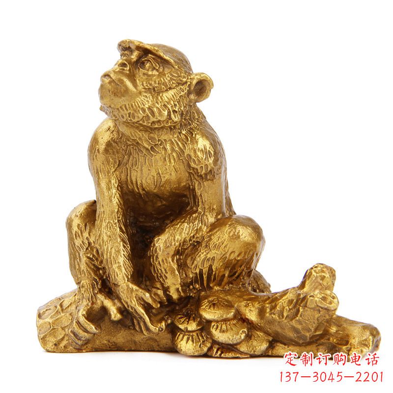开封生肖猴-铸铜鎏金动物雕塑摆件