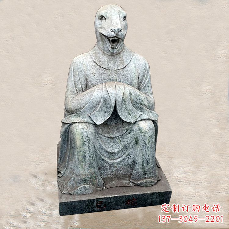 开封精美的生肖蛇兽雕塑