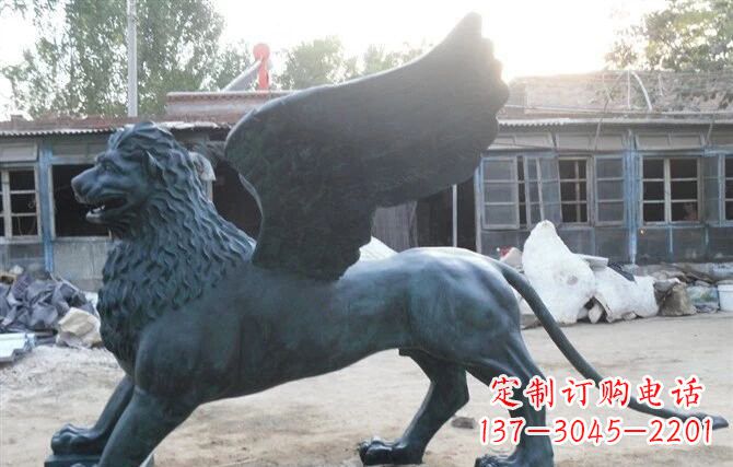 开封马可飞狮雕塑,完美展现古典风采