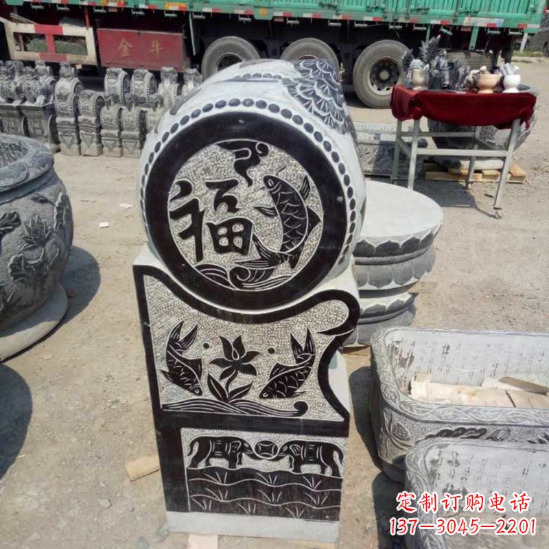 开封狮子门墩石雕
