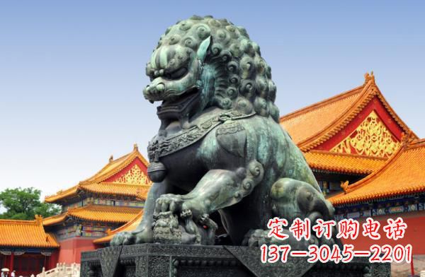 开封贵族气派,古典青铜狮子雕塑