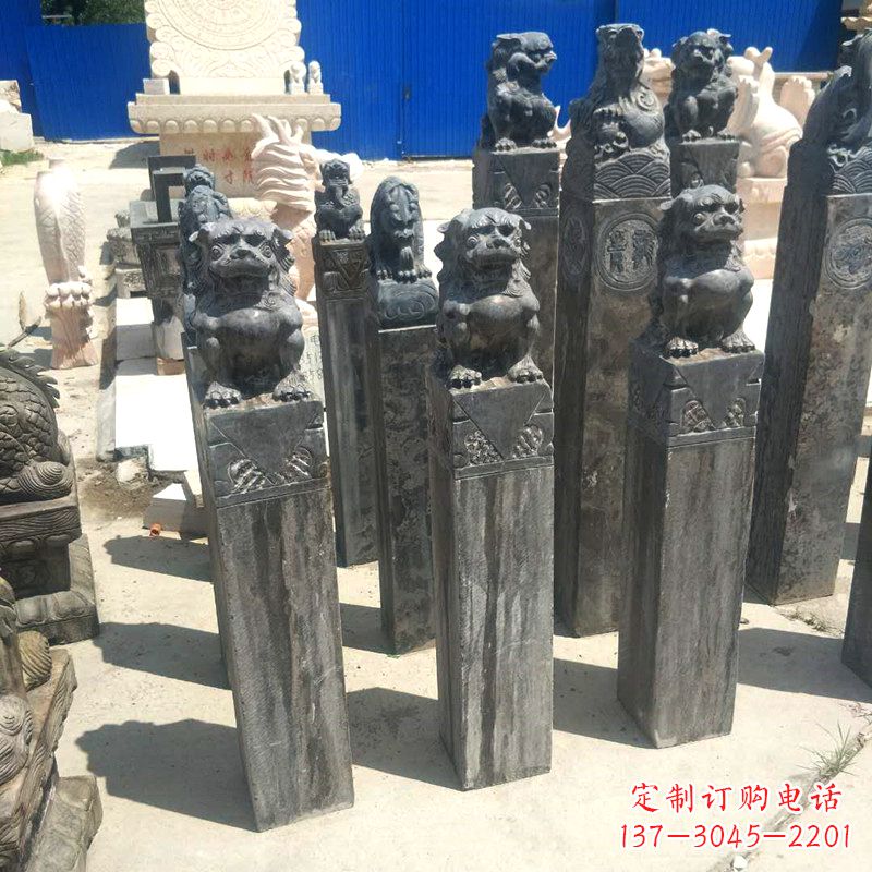 开封狮子拴马桩雕塑,展现国之雄风