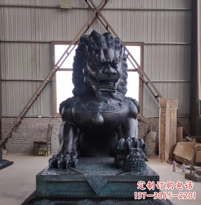 开封中领雕塑狮子铜雕塑,壮丽展现王者之气!