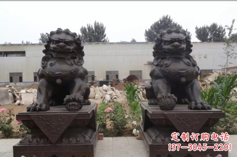 开封精灵定制狮子铜雕塑
