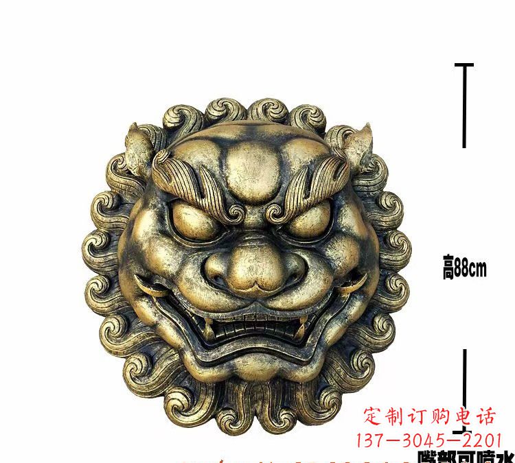 开封领雕品质狮子头铜雕