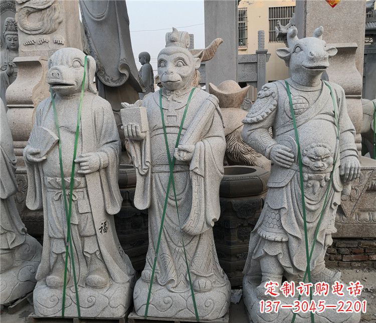 开封十二生肖动物石雕,悦目明快!
