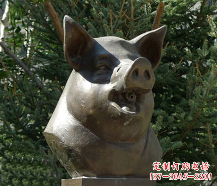 开封十二生肖猪首铜雕,让你敬佩万年历史的艺术精髓