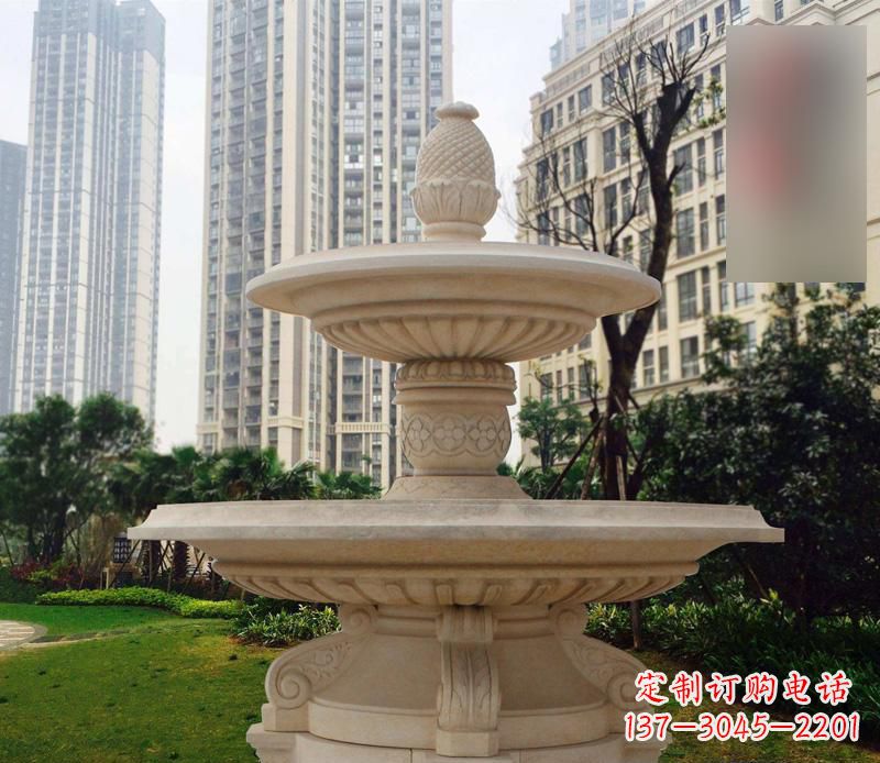 开封石雕别墅景观喷泉雕塑
