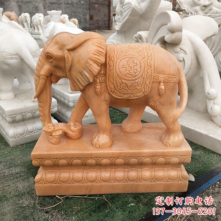 开封立柱大象雕塑,集美观和实用于一体