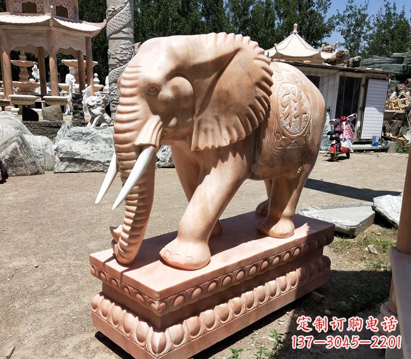 开封石雕大象櫈