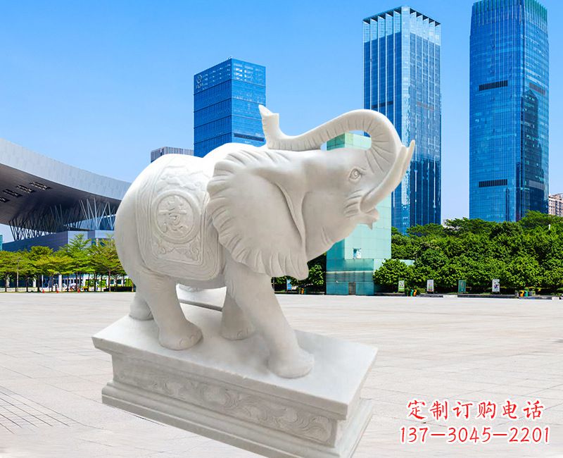 开封石雕大象喷泉