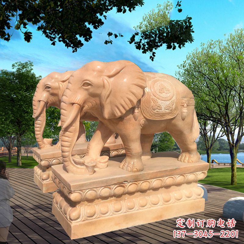 开封石雕大象塑像
