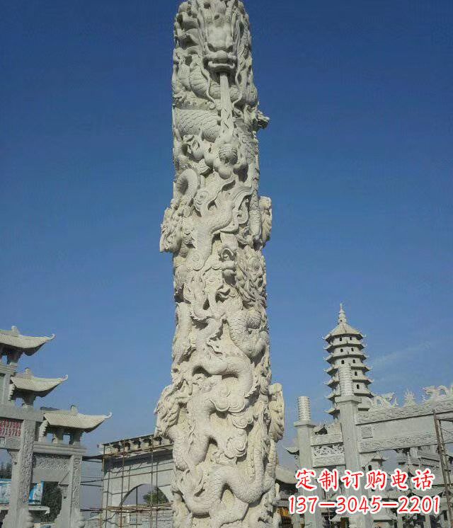 开封精美雕塑,华表龙柱雕塑