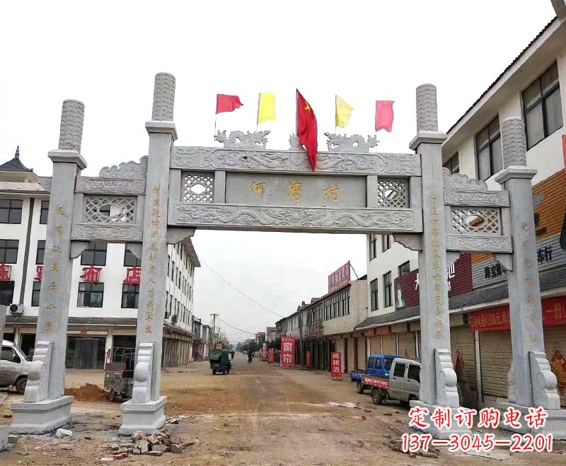开封中领雕塑:精美石雕牌坊雕塑