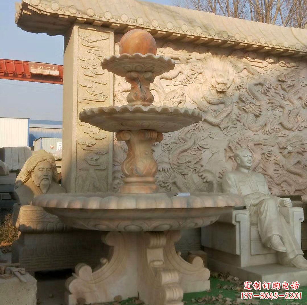 开封中领雕塑精美石雕喷泉雕塑，是一款独特的雕…