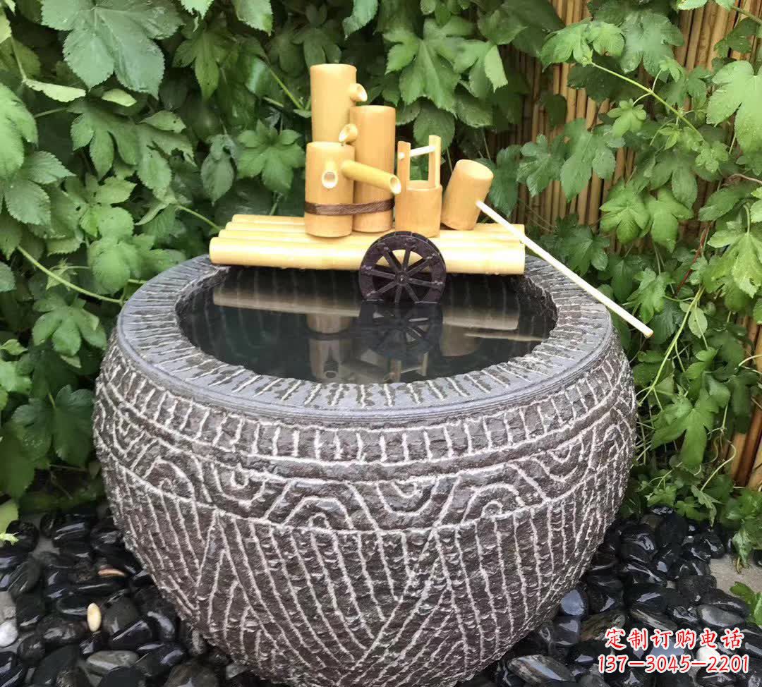 开封石雕景观水缸雕塑