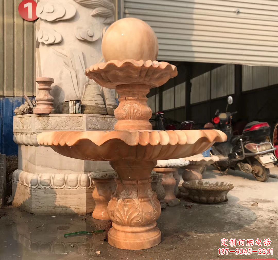 开封象征祥和的石雕风水球雕塑