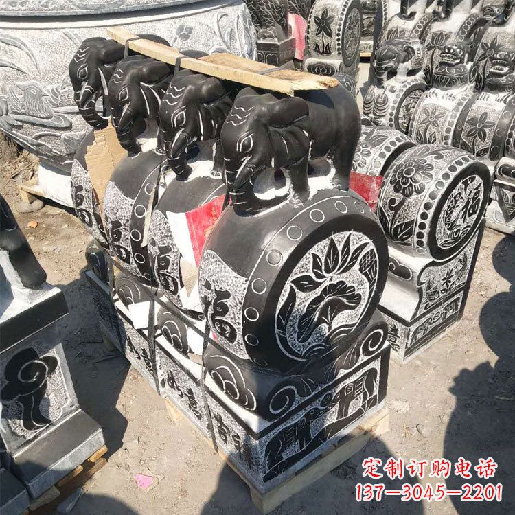开封艺术精品,凤凰雕塑门墩