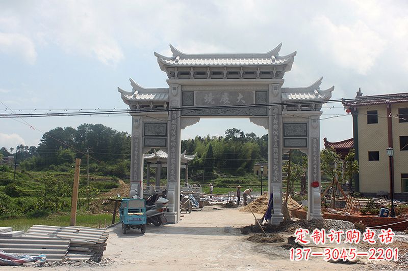 开封石雕牌坊 浮雕墙仿古