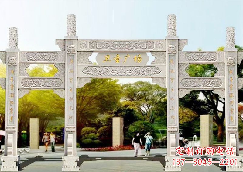 开封石雕牌坊雕塑,尊贵而独特