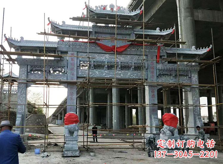 开封石雕牌坊|精致细腻的石雕雕塑