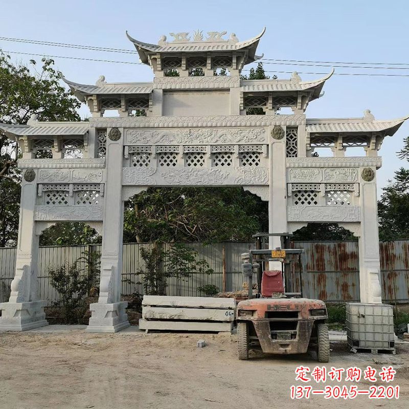 开封石雕牌坊楼兰雕塑产品介绍: