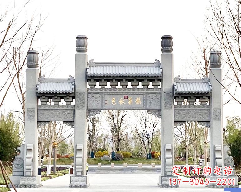开封石雕牌坊一个门