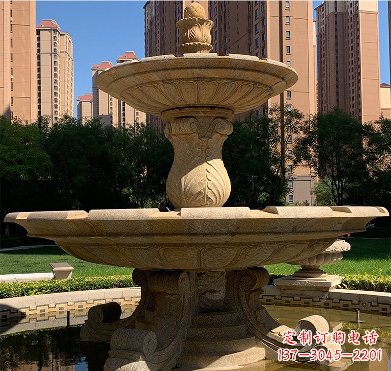 开封艺术品级石雕喷泉水景