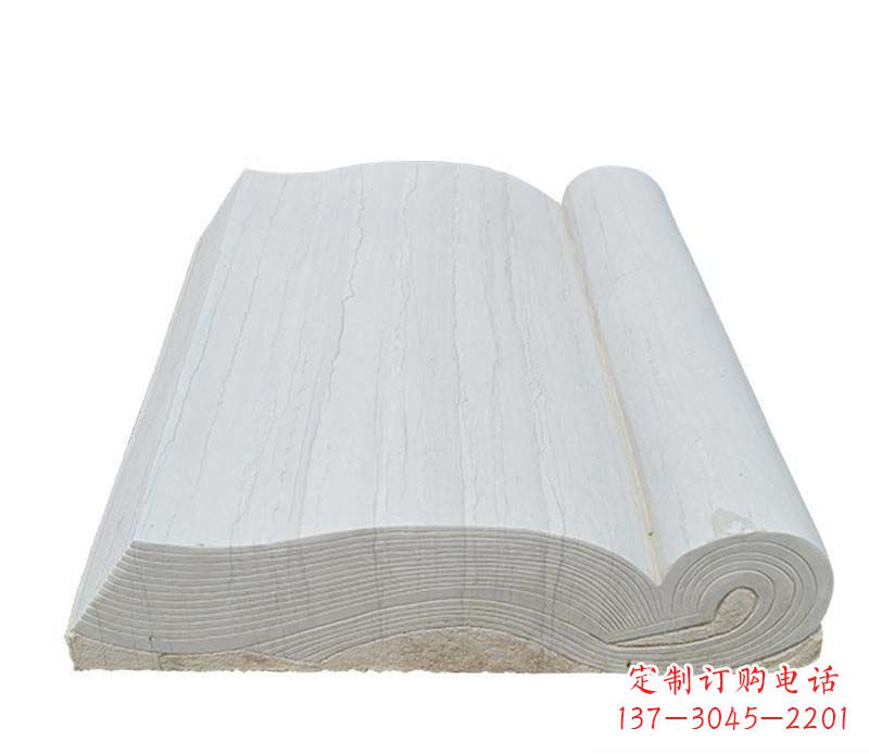 开封石雕无字书籍雕塑