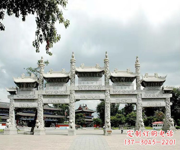 开封石雕五门牌坊