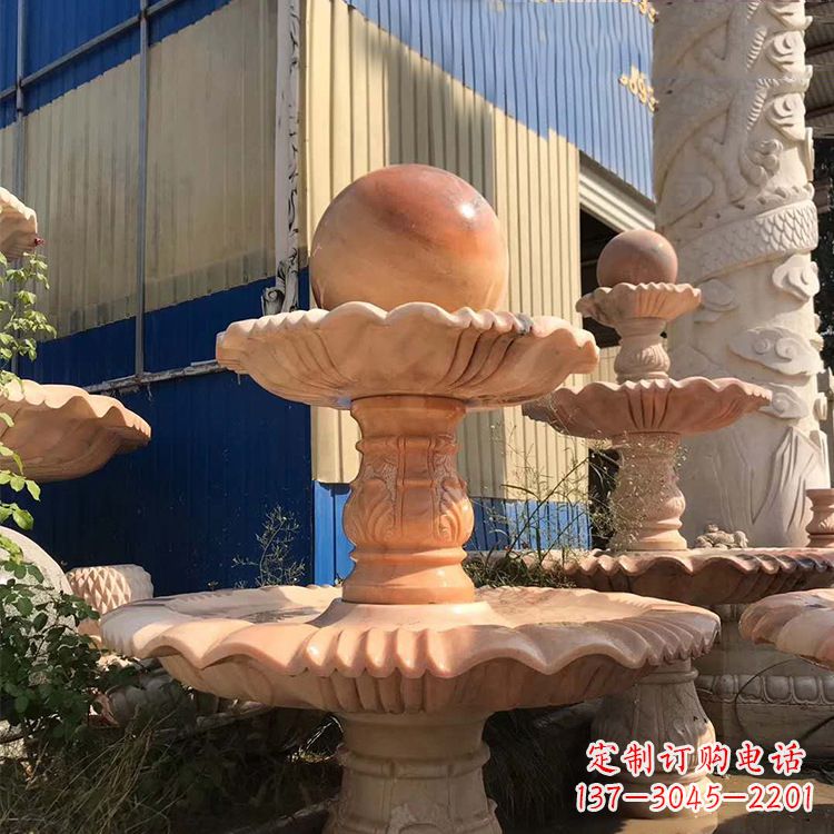 开封石雕五福临门风水球