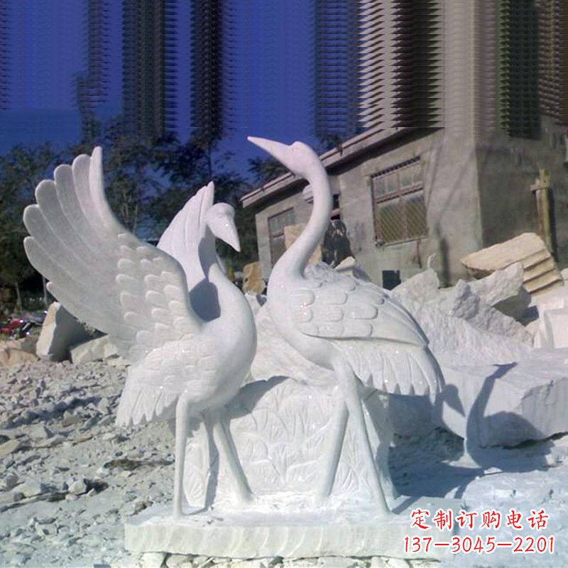 开封石雕仙鹤低头